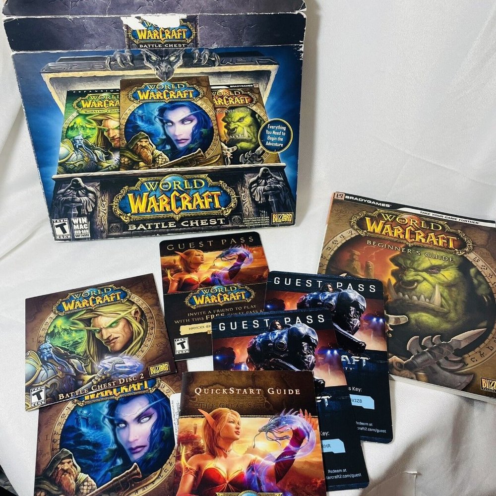 World of Warcraft: Battle Chest Blizzard Windows XP Vista 2007 Mac Game Chest